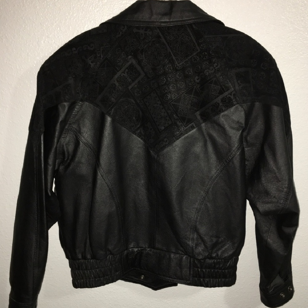 Men's Wilson Leather Jacket with Suede Print